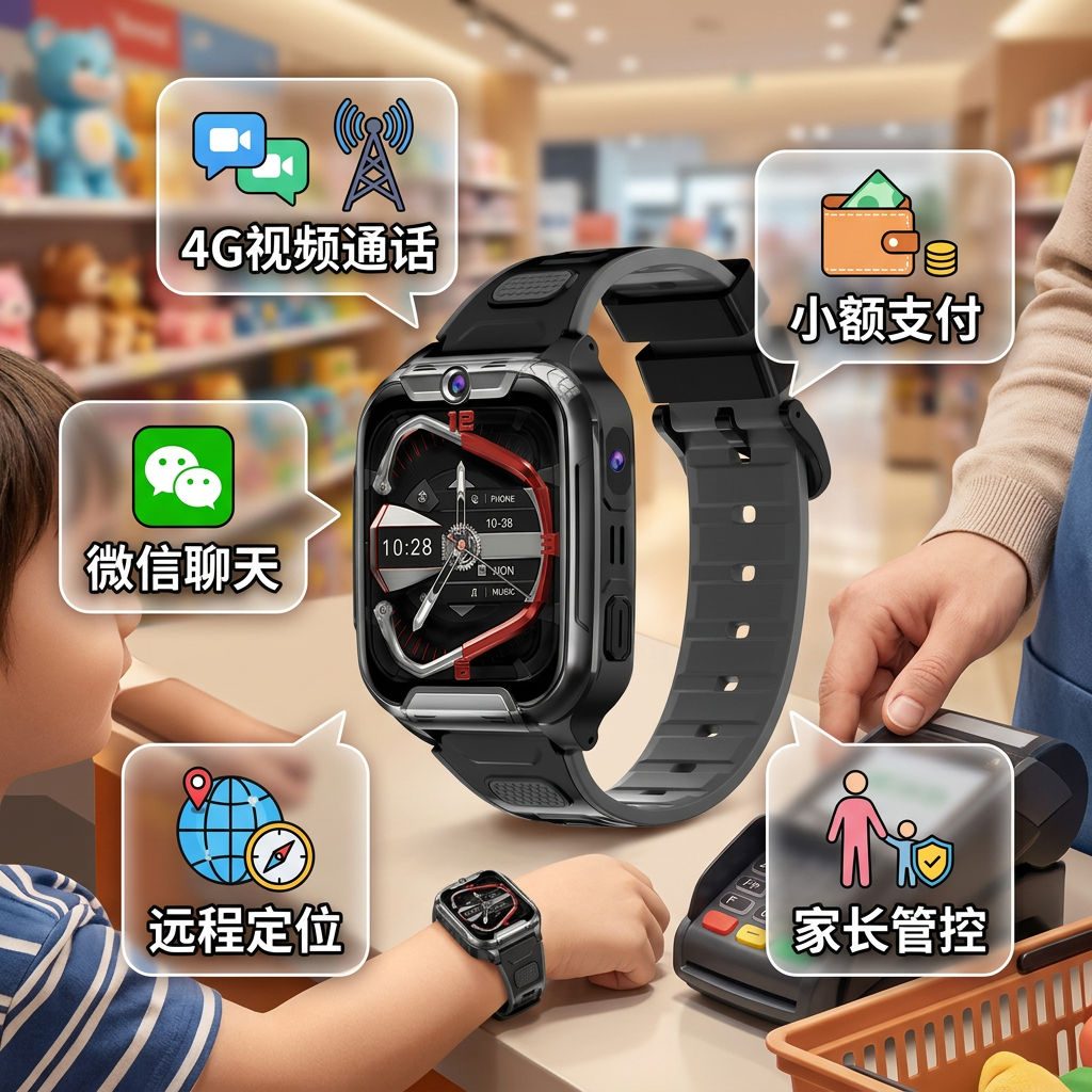 克维杰 全网通4G儿童通话手表 SLX001 SLX001粉色高清大图