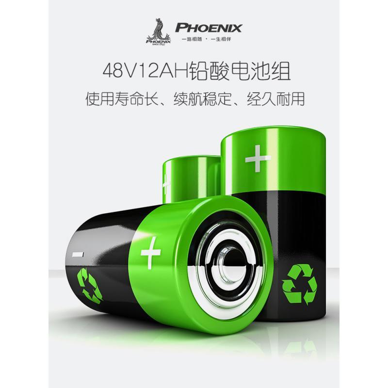 凤凰成人新国标电动自行车48V14寸迷你男女性电瓶车小型电单车
