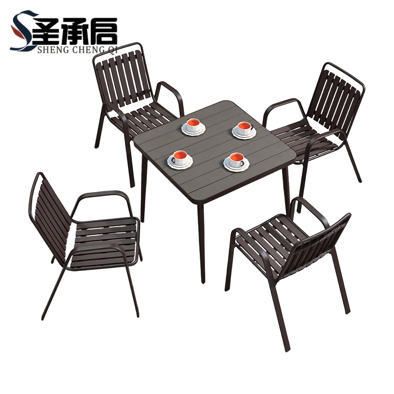 圣承启 室外桌椅 方桌*4椅 套高清大图