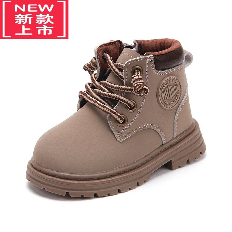 可莉允男童马丁靴软底女童靴子两岁婴儿鞋子学步鞋小童短靴宝宝鞋子秋冬图片