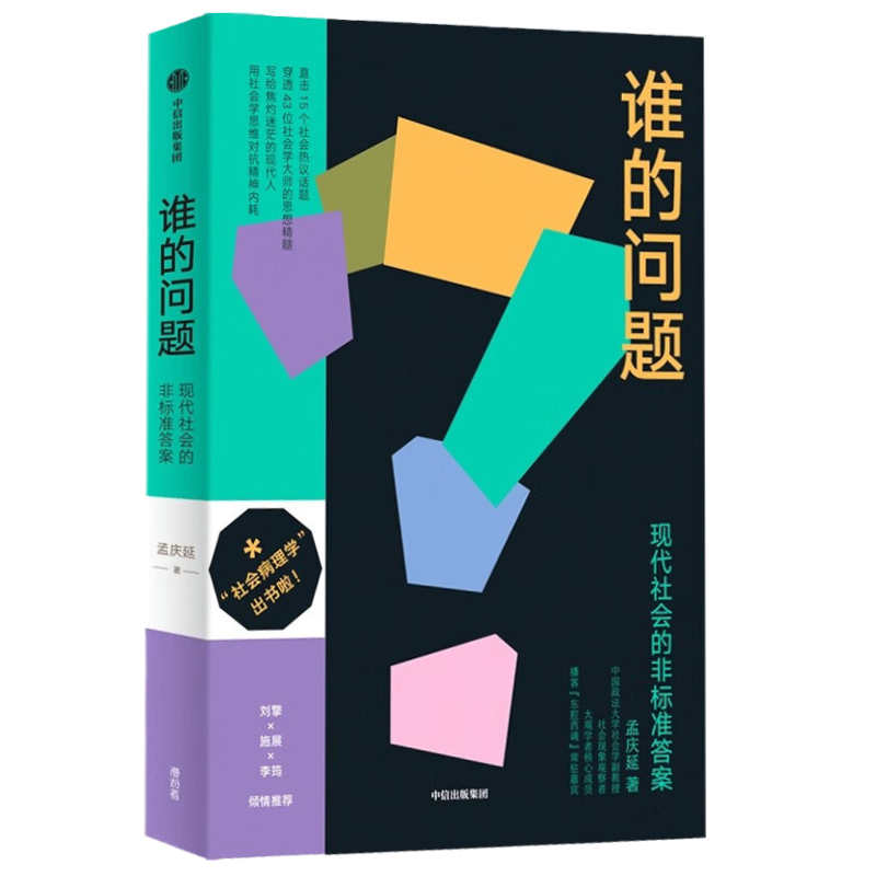 [正版]谁的问题 孟庆延 著 现代社会的非标准答案 写给焦灼迷茫的现代人 刘擎施展李筠 用社会学思维对抗精神内耗 社会高清大图