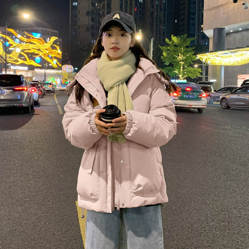 [1.5折价208元]唐狮秋冬新款女连帽羽绒服保暖时髦别致遮肉潮流韩系百搭