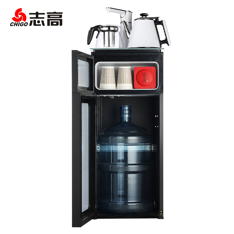 志高(CHIGO)JB-08 饮水机家用办公室高端智能立式温热型茶吧机下置水桶智能防干烧恒温保温节能省电大容量储物柜