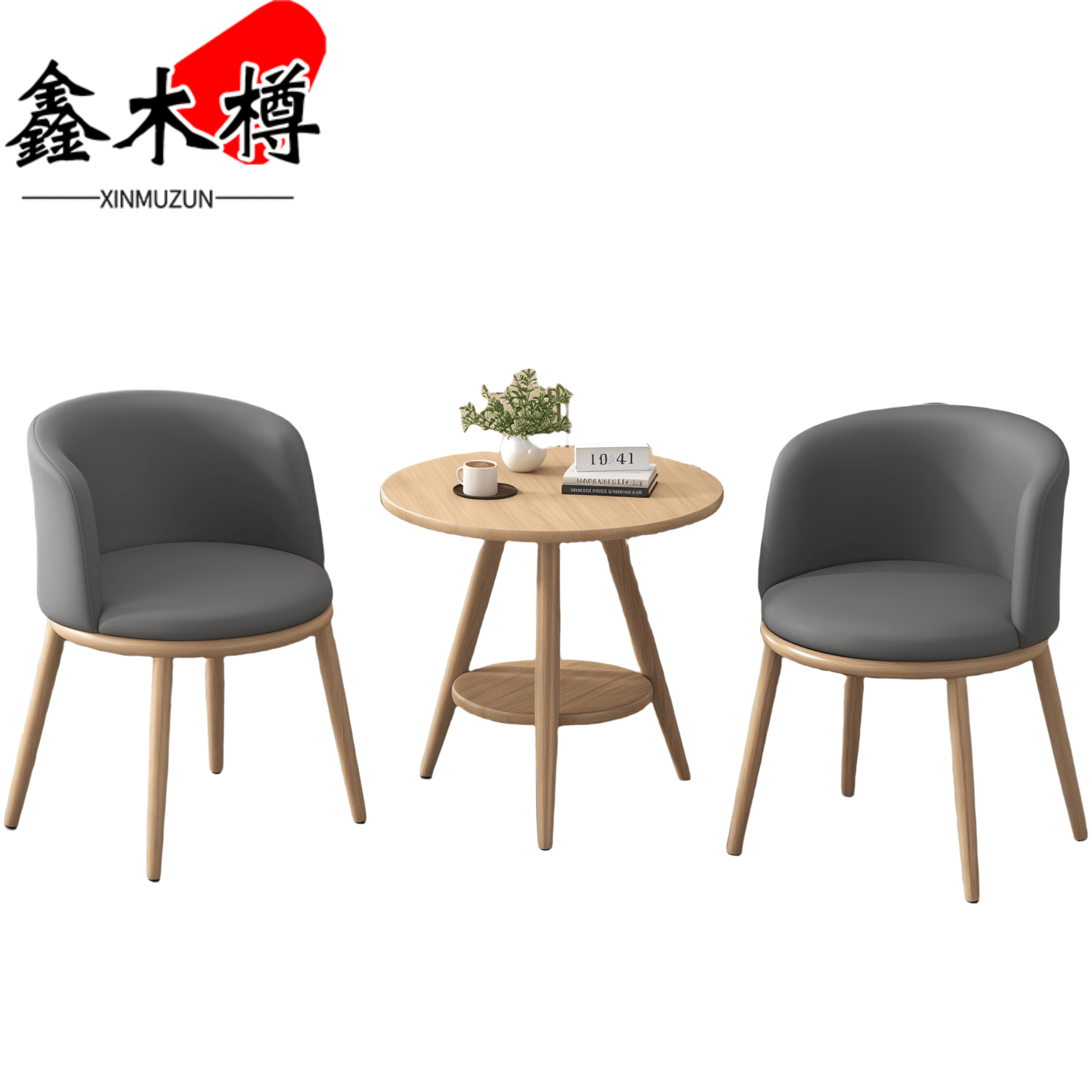 鑫木樽休闲桌椅一桌两椅套高清大图