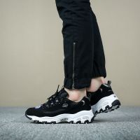 Skechers/斯凯奇女鞋新款复古厚底熊猫鞋轻质缓震运动休闲鞋11930-BBK ZP 11930-BLK/黑色 36.5