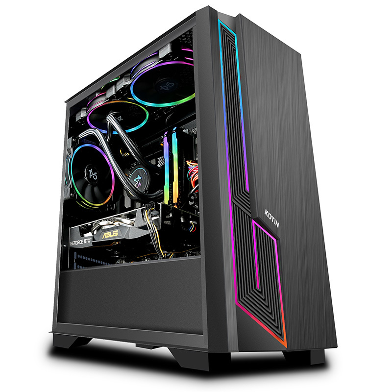 京天KOTIN 游戏台式电脑主机DIY组装机组装电脑(i7 9700F/RTX2060S/16G/256G+1T)组装电脑高端游戏台式机 游戏电脑台式机