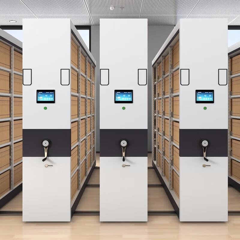 圣德列密集架钢制移动密集柜档案柜智能文件柜资料柜一列三组每立方米高清大图