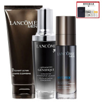 兰蔻(LANCOME)男士面部护肤套装礼盒 舒缓补水3件(洁面+保湿乳液+小黑瓶精华)