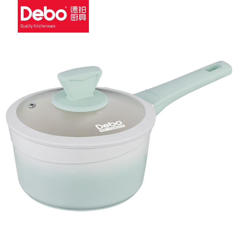 德铂(Debo) 罗莎妮奶锅有钛宝宝辅食锅2.5l复底不粘锅燃气灶电磁炉DEP-901