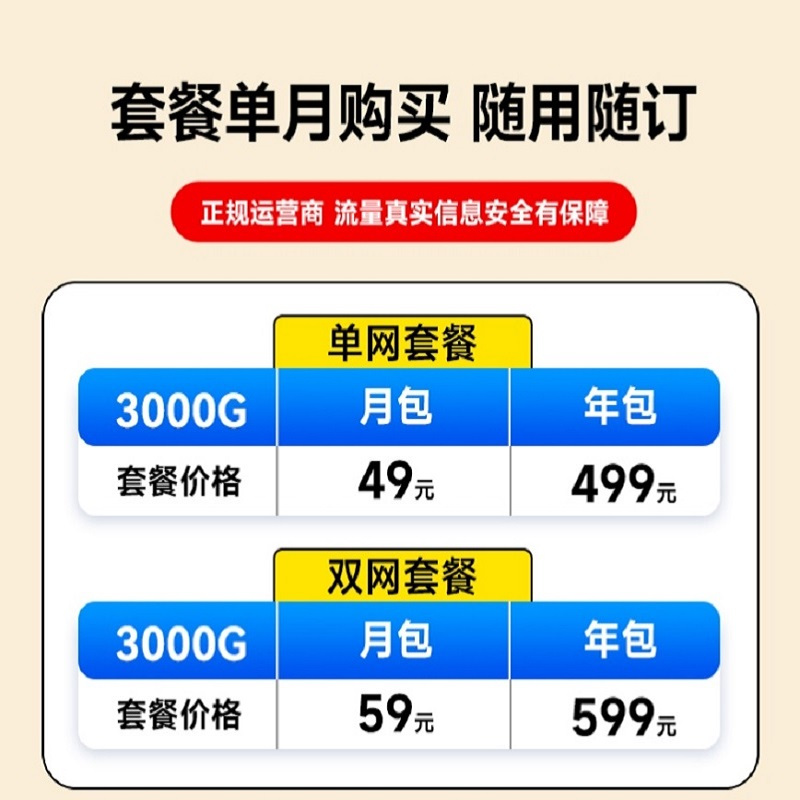 随身wifi移动无线wifi 4g充电上网二合一(至樽版)3000G单网套餐-年包高清大图