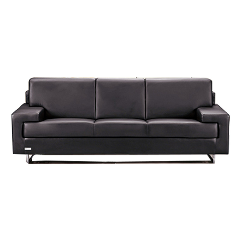 匡大 皮艺沙发商务办公接待三人位沙发KD-E701-2高清大图