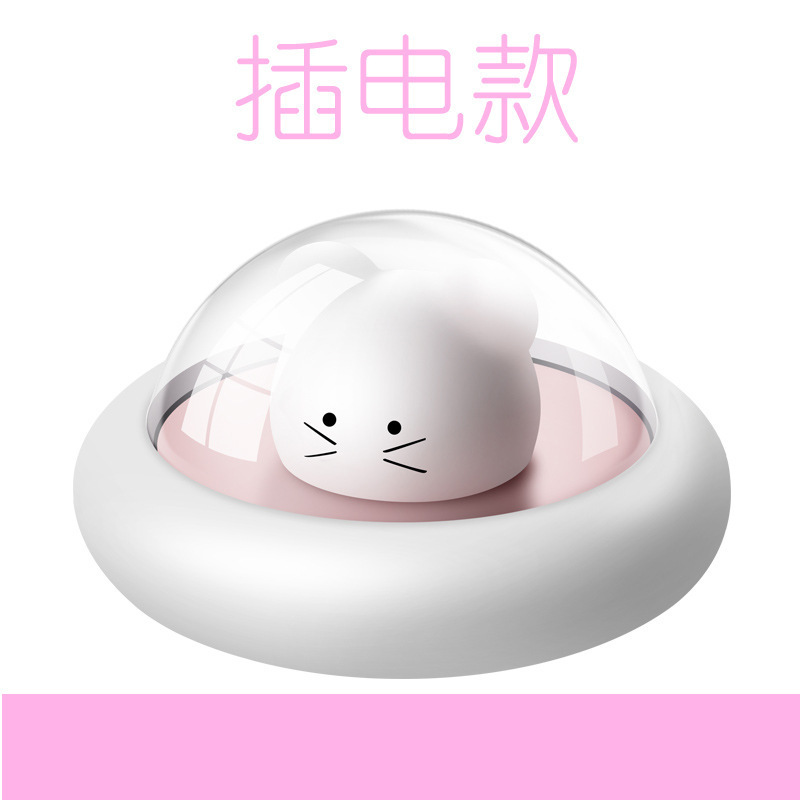 充电小夜灯批发地摊儿童卡通led伴睡床头小夜灯萌鼠拍拍灯