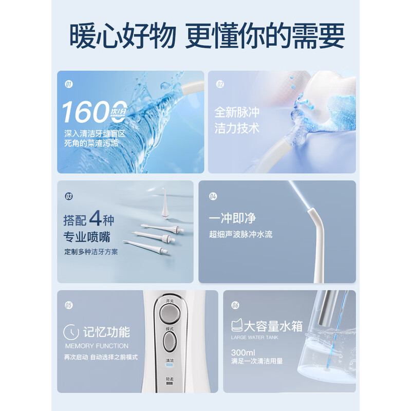 拜尔 冲牙器M3PLUS 水牙线牙齿清洁洗牙神器高清大图