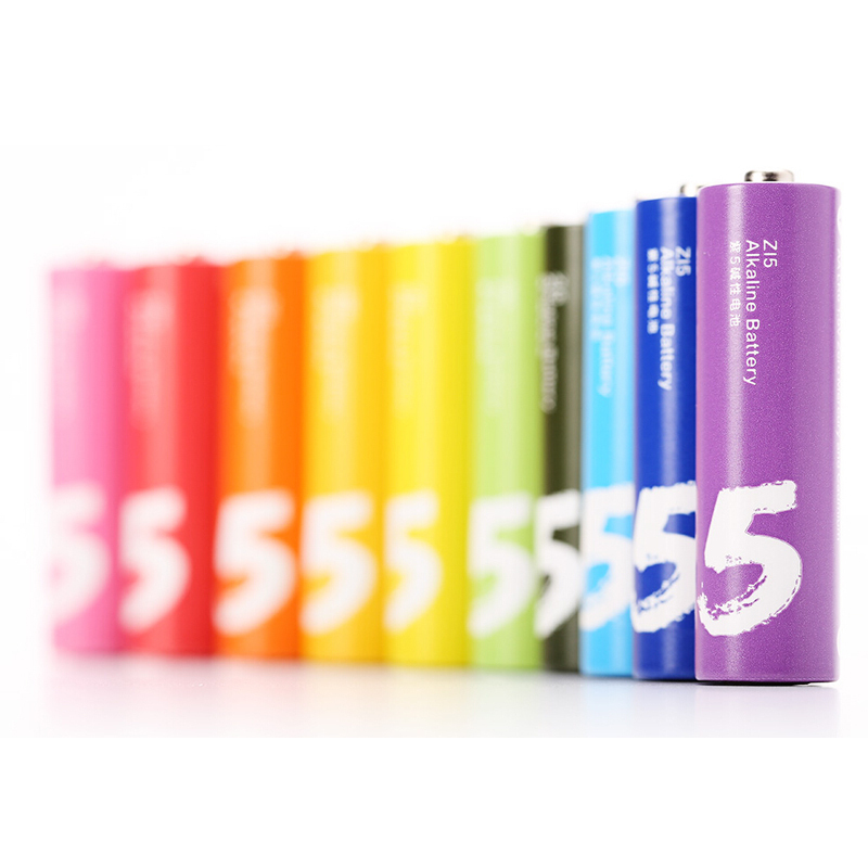 ZMI紫米5号彩虹电池碱性/血压计/血糖仪/遥控器/挂钟/适用于小米鼠标/儿童玩具/智能门锁(10粒装)