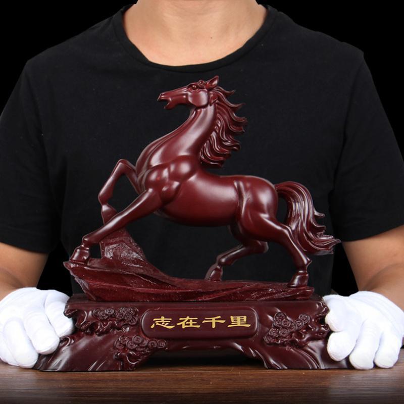美帮汇志在千里马摆件树脂工艺品家居创意摆设升职送礼商务礼品高清大图