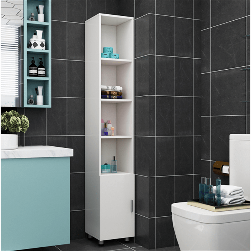 定制卫生间夹缝收纳柜浴室边柜防水落地柜储物柜马桶窄柜支持定制
