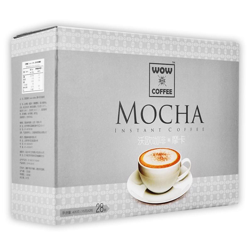[苏宁超市]沃欧咖啡(WOW COFFEE) 摩卡即溶咖啡420g(15g*28条) 速溶系列