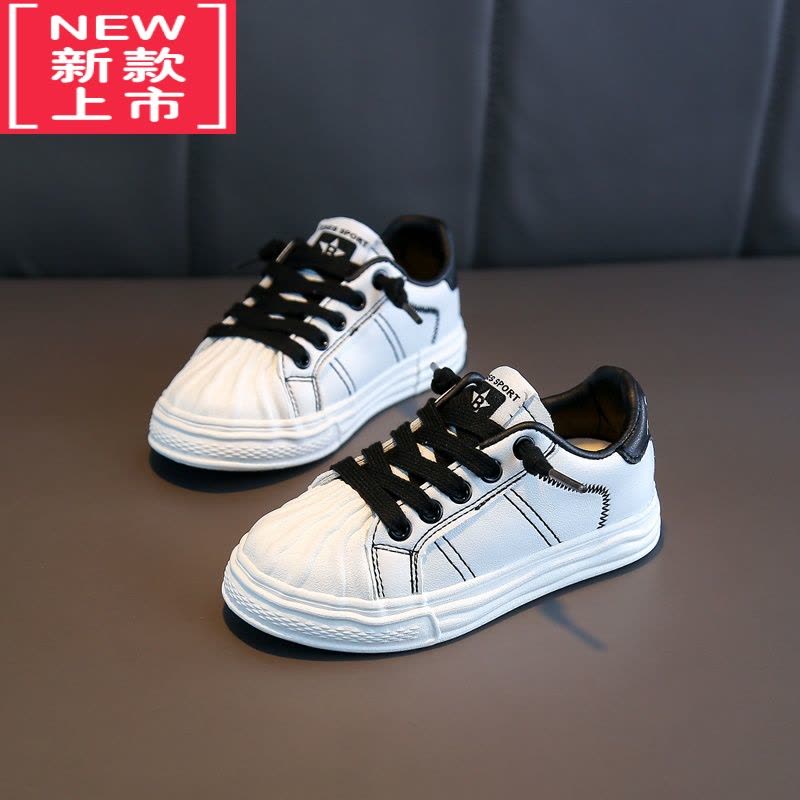 可莉允儿童板鞋童鞋男童鞋子小白鞋女童运动鞋小童春款2022春季新款潮牌运动休闲鞋图片