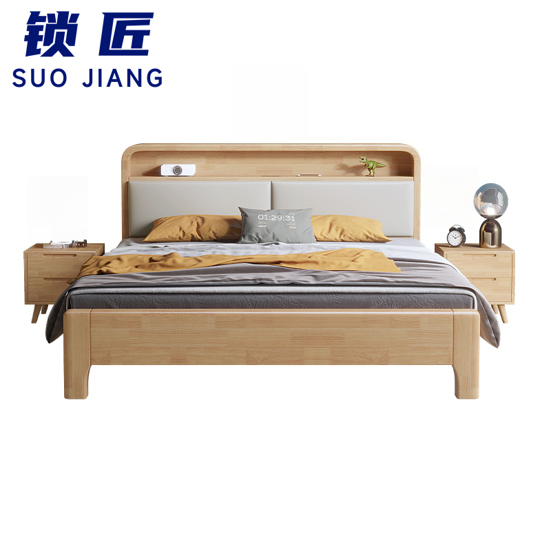 锁匠 床+2床头柜120cm套高清大图