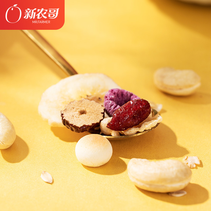 WQZY新农哥泡我混合水果坚果燕麦片60g*6杯腰果即食早餐