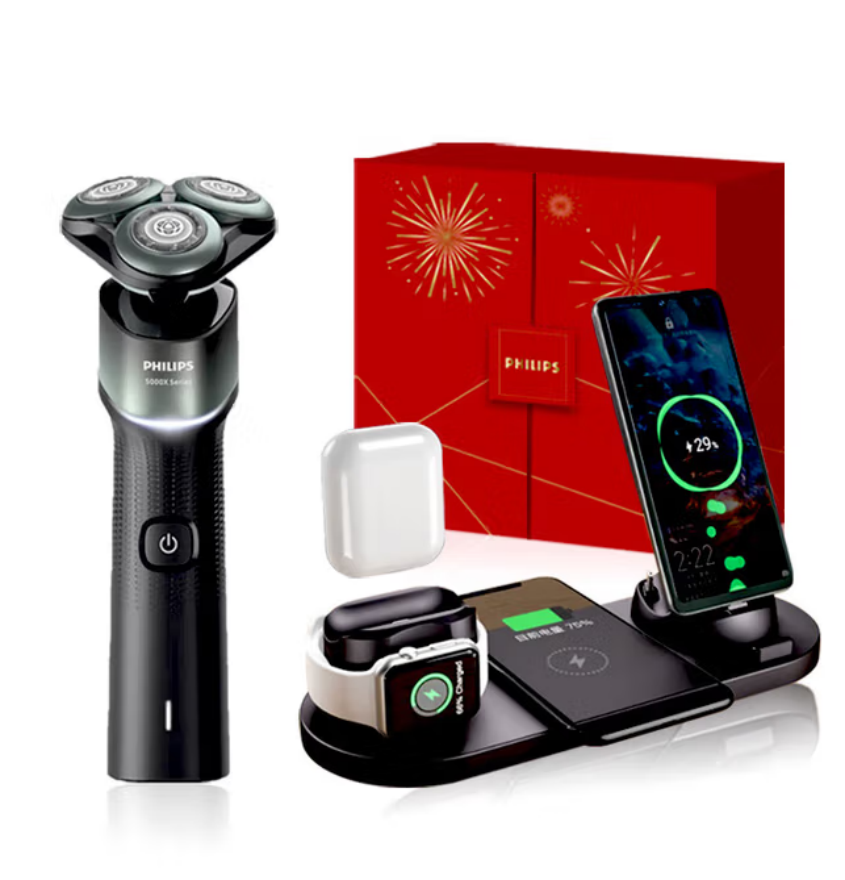 飞利浦(PHILIPS)和合礼遇套装 剃须刀六合一无线充电器套装 JGYC-17