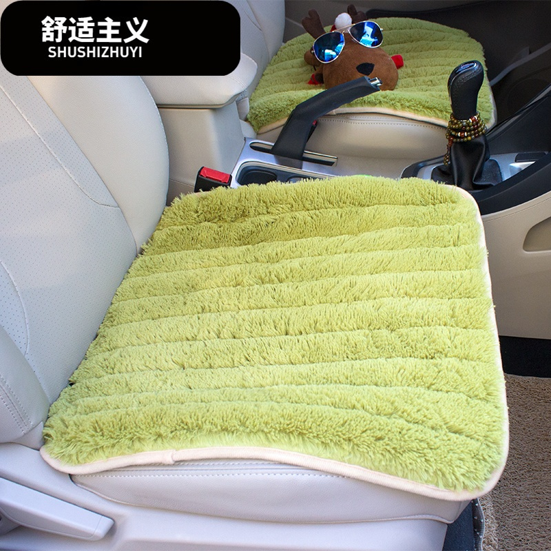 冬季毛绒加厚汽车座套坐垫无靠背汽车单个坐垫通用时尚羊毛座垫椅