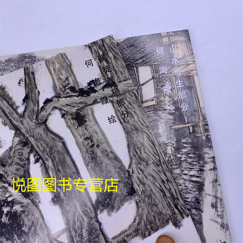 [正版]2本 荣宝斋画谱何海霞绘山水写生部分+何海霞绘课徒画稿部分 荣宝斋出版社 何海霞山水画集作品集 荣宝斋出版社高清大图