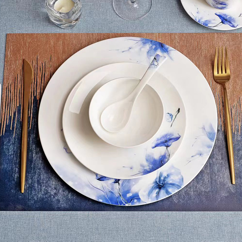 北国风光骨瓷摆台青荷TS-BT青荷高清大图