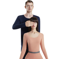 班蒂纳儿童保暖内衣男女中青年圆领秋衣秋裤德绒保暖防寒打底套装JYBT003