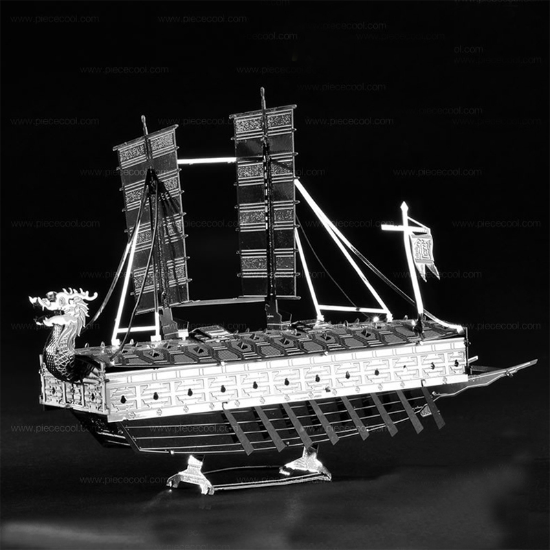 拼酷 龟船 3D立体拼图 银