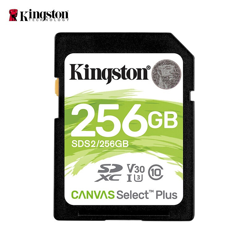 金士顿(Kingston)256GB U3 V30 支持4K SDXC存储卡高速C10相机内存卡升级版 读100MB