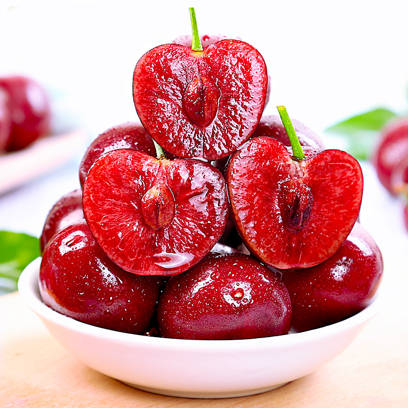顺丰空运现摘现发山东大樱桃美早果肉肥厚鲜美可口应季水果视频