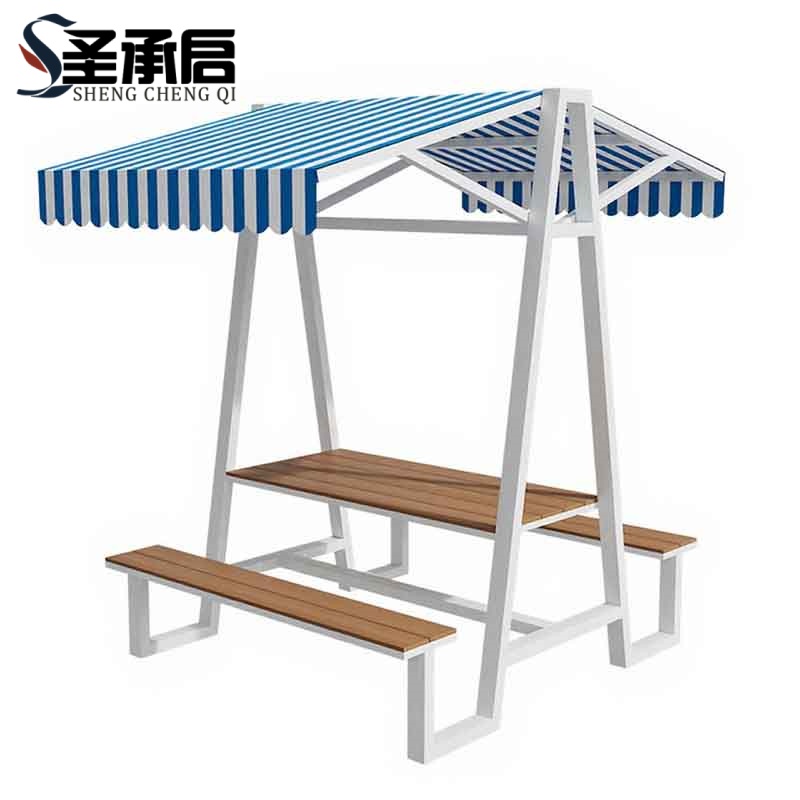 圣承启 一体式桌椅 长160cm 套高清大图