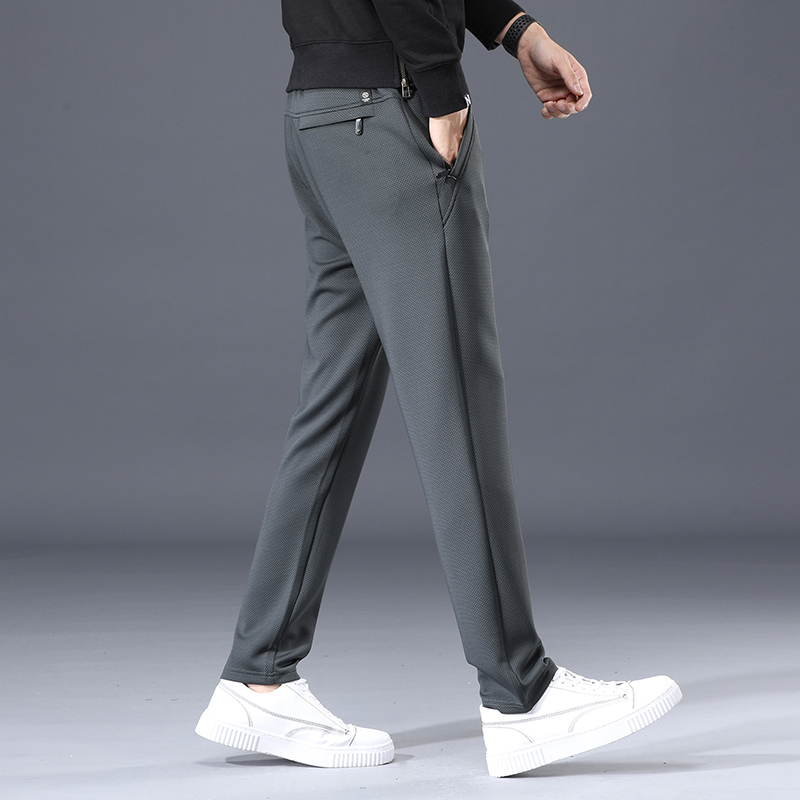yuansu秋冬款运动休闲裤男直筒宽松弹力青年百搭松紧腰裤子男生冬季