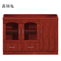 鑫锦兔胡桃色餐边柜简约茶水柜三门1200*400*860