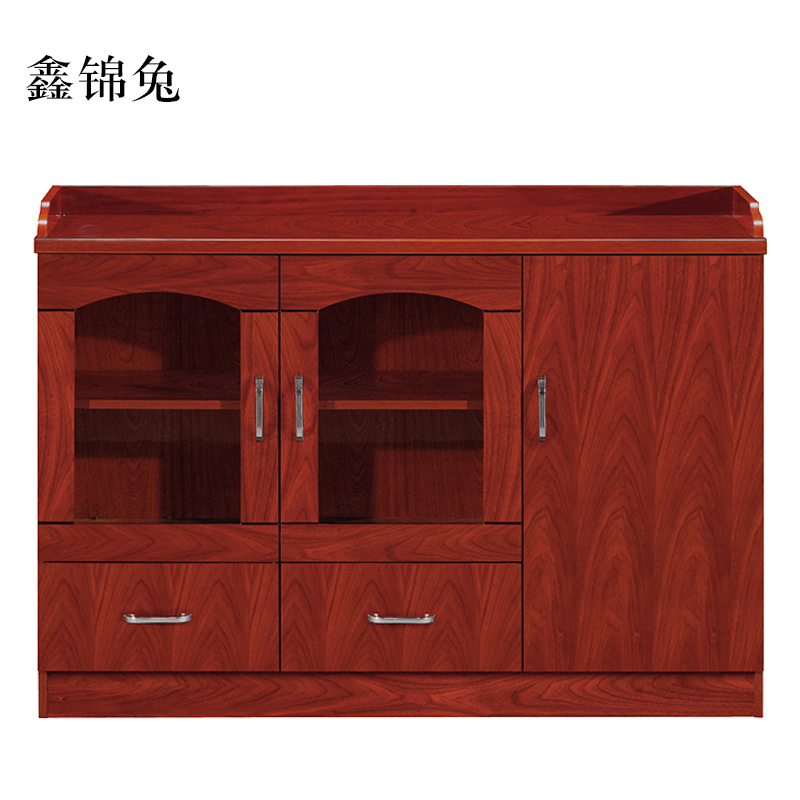 鑫锦兔胡桃色餐边柜简约茶水柜三门1200*400*860