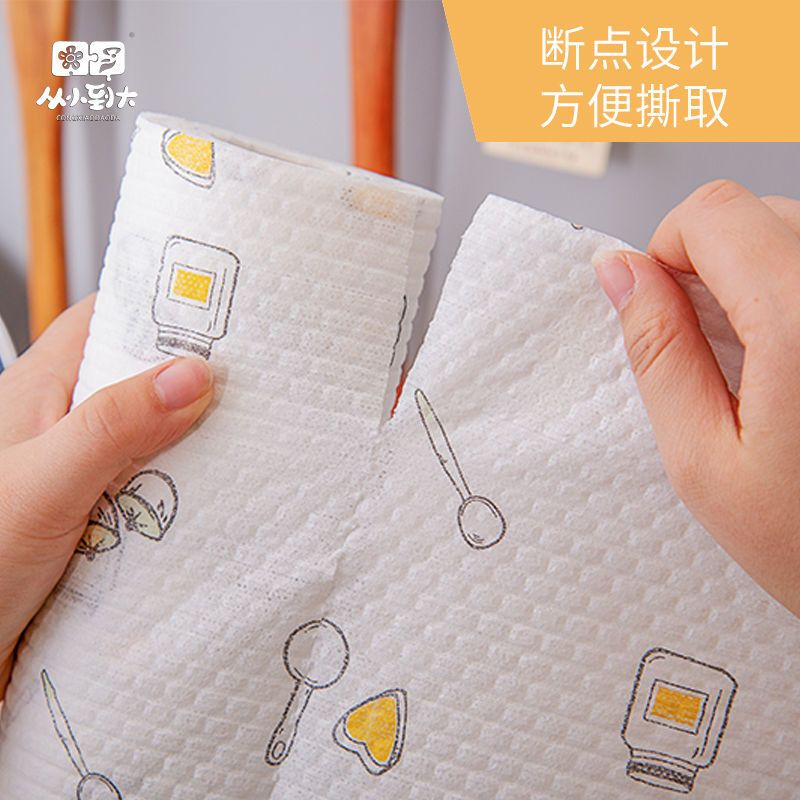 懒人抹布一次性厨房清洁用品干湿两用升级加厚无纺布吸水从小到大 无印花款 体验款3片(不推荐)