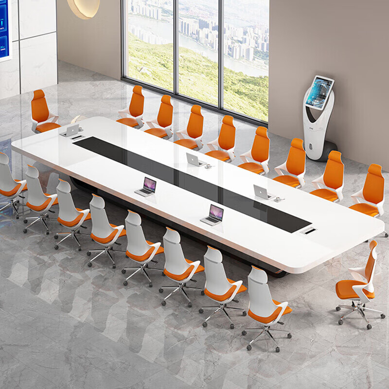 科野 烤漆会议桌长条接待培训会议室办公桌洽谈桌高清大图