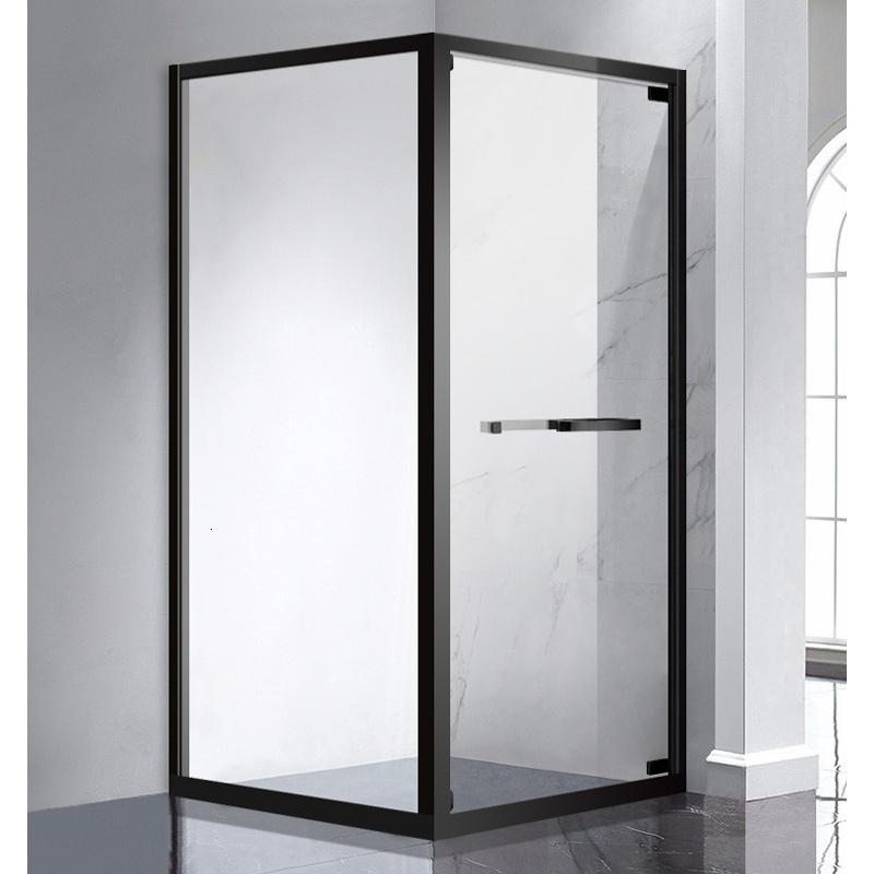 闪电客网红长方形淋浴房钢化玻璃隔断折叠洗手间干湿分离省空间沐浴房
