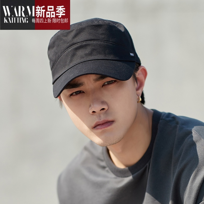 shanchao夏季帽子男士平顶帽潮牌薄款夏天遮阳帽帽大头围鸭舌帽潮