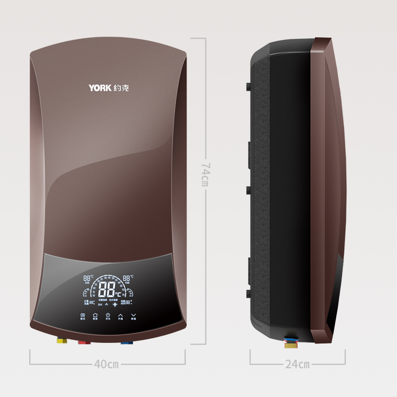 约克(YORK)YK-S9-25速热式电热水器25L双胆速热 智能恒温家用淋浴洗澡热水器5500W高清大图
