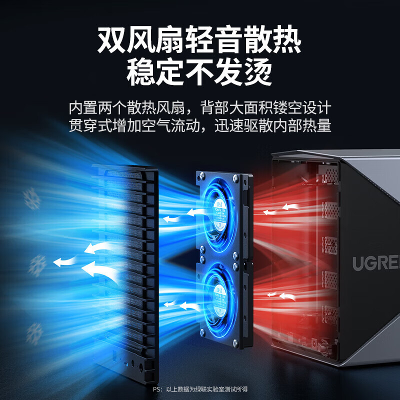 绿联 5盘胶壳硬盘柜 100T 40297