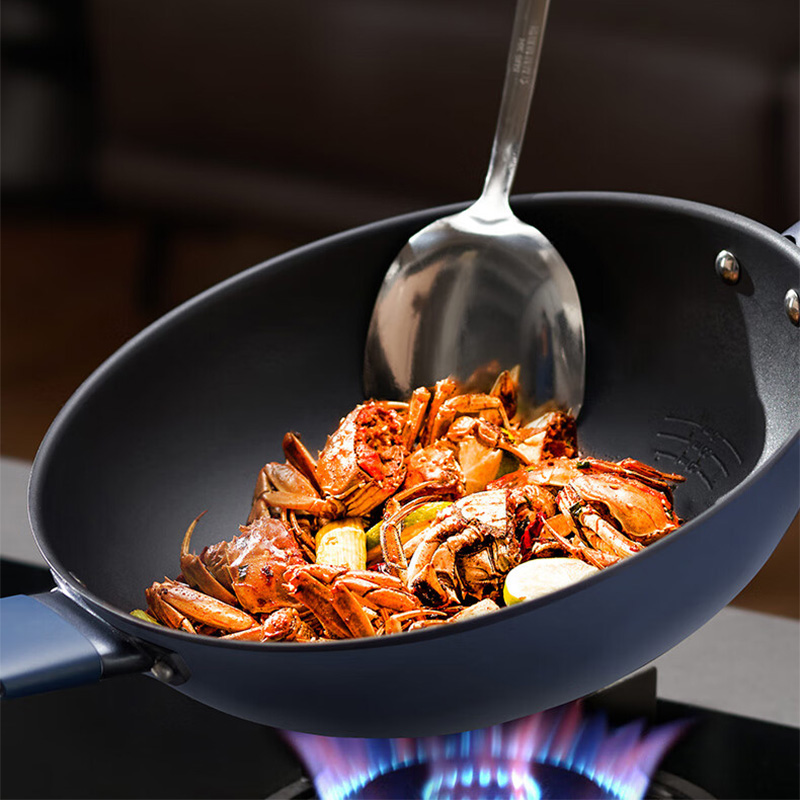 爱仕达炒锅32cm钛晶0涂层聚能少油不粘炒菜锅具CC32Z8Q高清大图