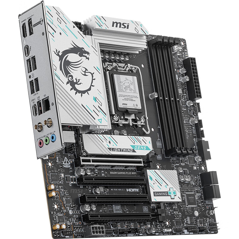 微星B860M GAMING PLUS WIFI7 5G网口主板 支持 CPU 265K/245K (Intel B860/LGA 1851)台式电脑主板高清大图