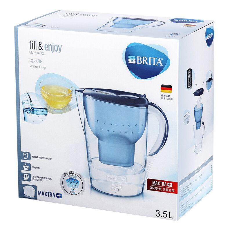 碧然德 (BRITA)滤水壶Marella海洋系列蓝色1壶1芯高清大图