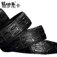 迪罗尼卡皮带男士鳄鱼纹牛皮带裤腰带百搭潮皮带合金自动扣皮带男 微供