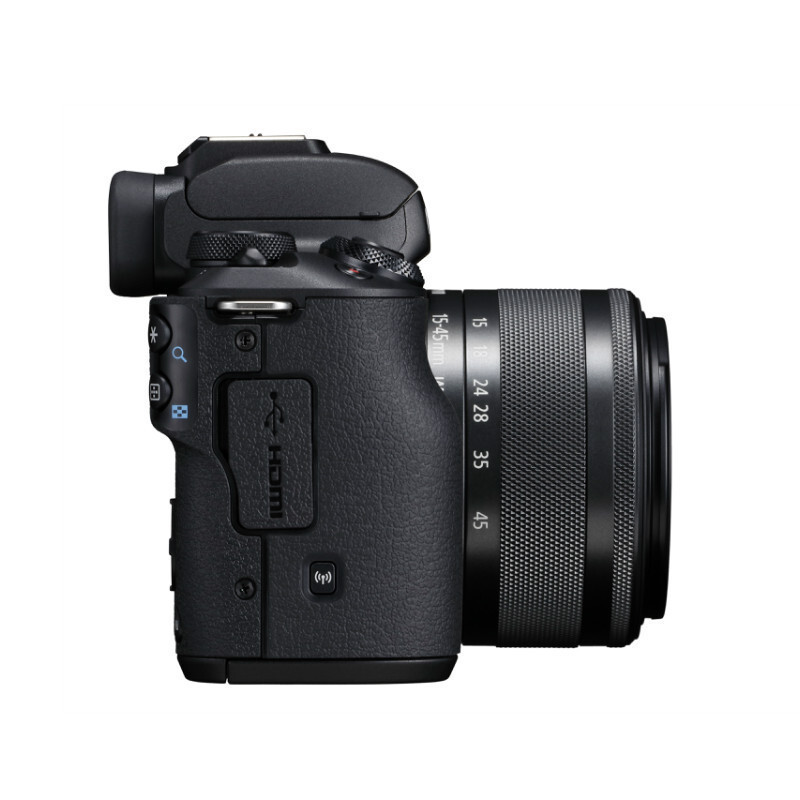 佳能(Canon) EOS M50黑 (15-45mm) 数码微单相机 单镜头套装 约2410万像素