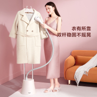 松下挂烫机NI-GWG046 手持家用蒸汽熨斗 双杆挂式烫衣架烫衣服 大水箱多档调节快速出汽 象牙白