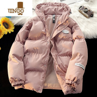 YANXU冬季2023年新款男士棉衣宽松连帽加厚棉服棉袄外套潮流百搭面包搭 4XL 粉色