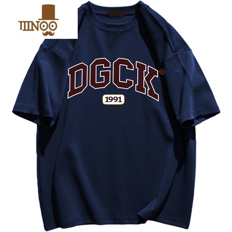 YANXUvintage美式创意字母印花T恤男夏季ins潮牌街头港风宽松短袖高清大图